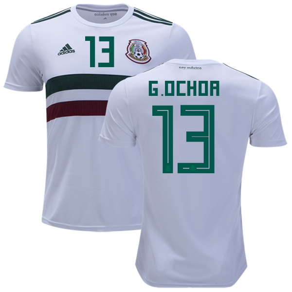 Mexico #13 G.Ochoa Away Soccer Country Jersey